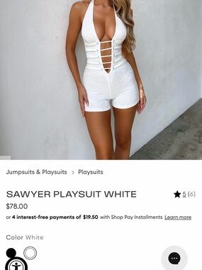 White Outcast Playsuit